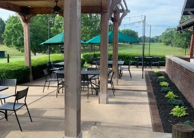 Harrison Hills Golf Club Patio outside Snack Bar